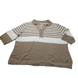 Vintage White Stag Sweatshirt Womens Striped
